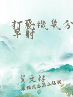 打飞机几分钟算早射