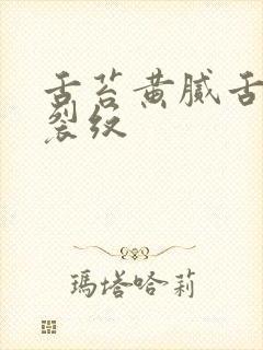 舌苔黄腻舌根有裂纹