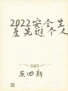 2022安全生产先进个人主要事迹