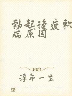 勃起后疲软的发病原因