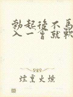 勃起后不马上插入一会就软