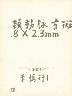 颈动脉有斑块7.8×2.3mm