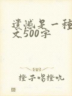 遗憾是一种美作文500字