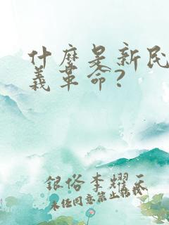 什么是新民主主义革命?