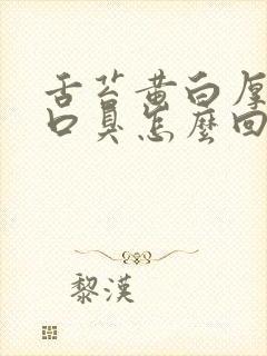 舌苔黄白厚口苦口臭怎么回事