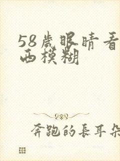 58岁眼睛看东西模糊