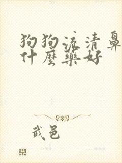 狗狗流清鼻涕吃什么药好