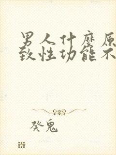 男人什么原因导致性功能不行