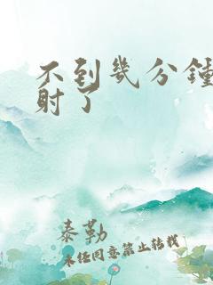 不到几分钟就早射了