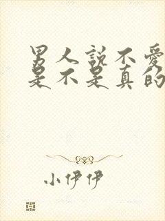 男人说不爱你了是不是真的不爱了