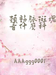 颈动脉斑块应该看什么科