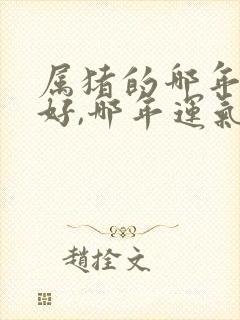 属猪的哪年运气好,哪年运气不好