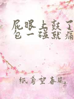 屁眼上鼓了一个包一碰就痛