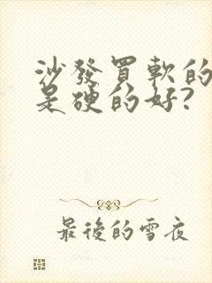 沙发买软的好还是硬的好?