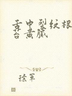 舌中裂纹根部舌苔黄腻