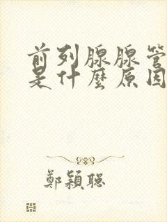 前列腺腺管堵塞是什么原因引起的