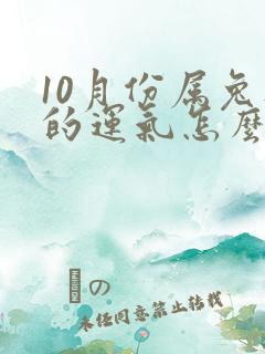 10月份属兔人的运气怎么样