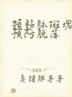 颈动脉斑块如何预防脱落