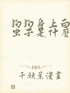 狗狗身上白色的虫子是什么