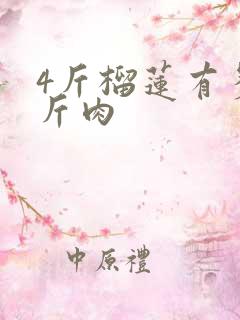 4斤榴莲有多少斤肉