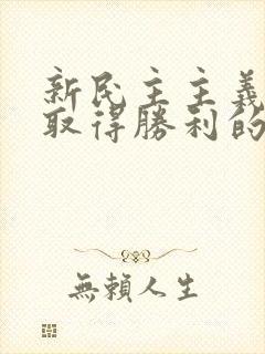 新民主主义革命取得胜利的历史经验