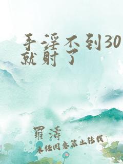 手淫不到30秒就射了