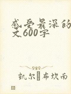 感受最深的事作文600字