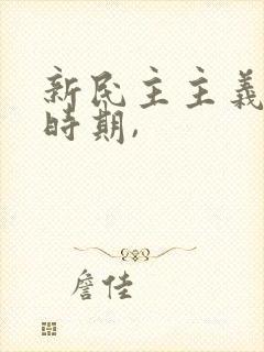 新民主主义革命时期,