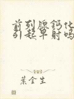 前列腺钙化灶会引起早射吗