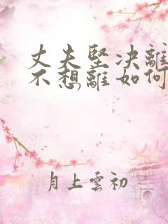 丈夫坚决离婚我不想离如何对付