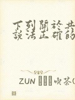 下列关于共有的说法正确的有