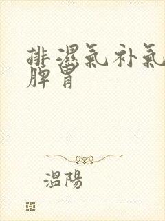 排湿气补气血调脾胃