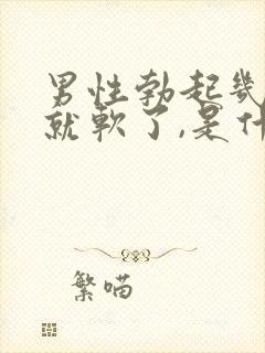 男性勃起几分钟就软了,是什么原因