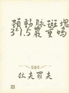 颈动脉斑块4.3*1.5严重吗