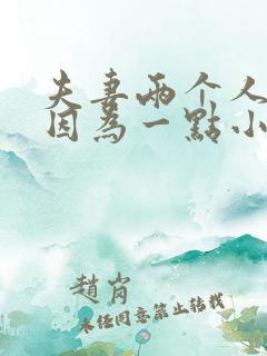 夫妻两个人经常因为一点小事就吵架