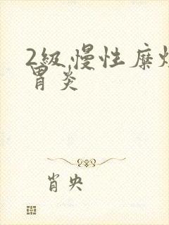 2级慢性糜烂性胃炎