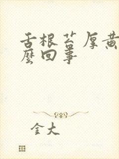 舌根苔厚黄是怎么回事