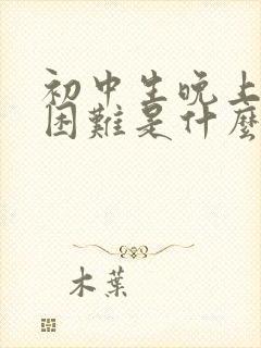 初中生晚上入睡困难是什么原因