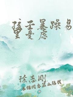 孩子暴躁易怒心里忧虑