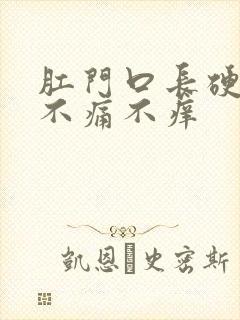 肛门口长硬疙瘩不痛不痒