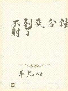 不到几分钟就早射了