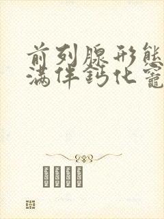 前列腺形态稍饱满伴钙化灶