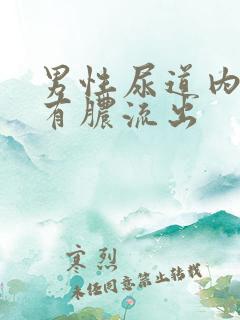 男性尿道内刺痛有脓流出