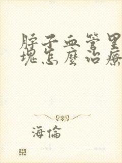 脖子血管里有斑块怎么治疗