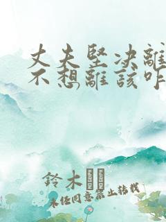 丈夫坚决离婚我不想离该咋样挽救