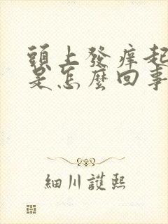 头上发痒起疙瘩是怎么回事