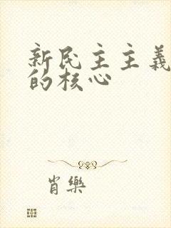 新民主主义革命的核心