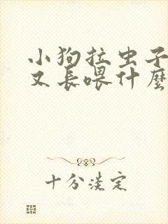 小狗拉虫子又细又长喂什么药