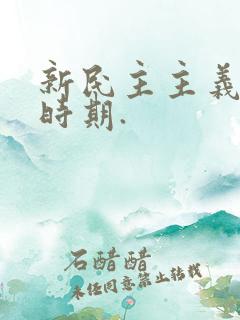 新民主主义革命时期.