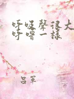 呼吸声很大像大呼噜一样